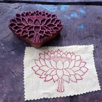 Lotusblume Holzstempel